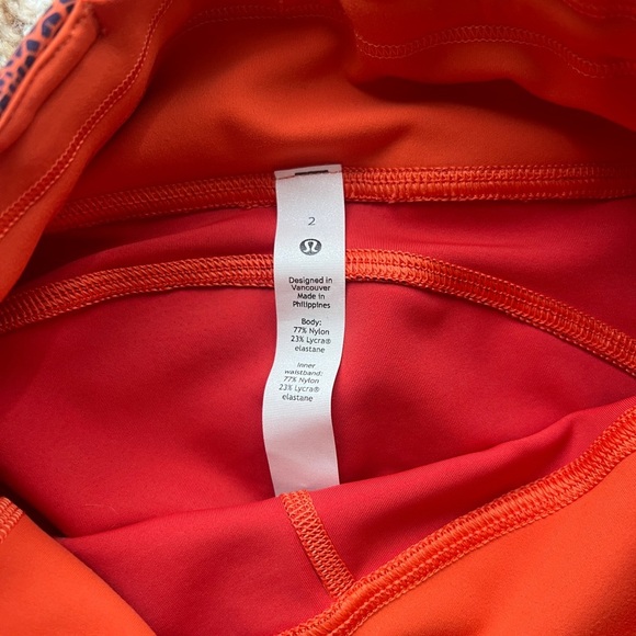NWOT Lululemon Invigorate HR High Rise Tight 25” Crackle Graze Orange Size 2 - Picture 5 of 7